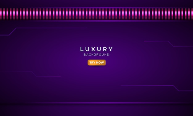 Luxury purple background with solid metal style, modern landing page vector concept.