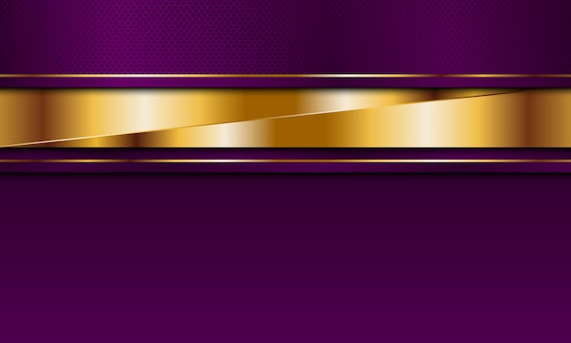 Vector luxury purple and golden stripes with line background vector illustration