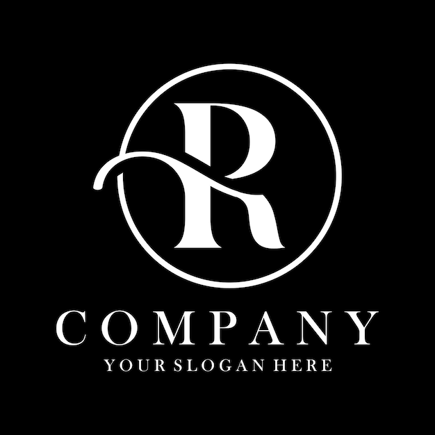 luxury r logo design r letter design vector