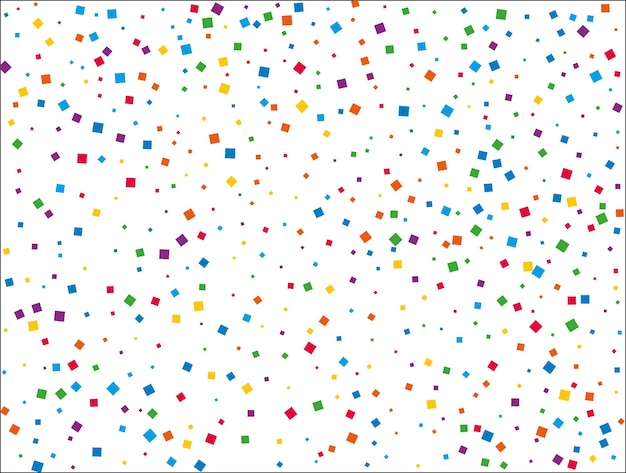 Vector luxury rainbow squares confetti vector illustration