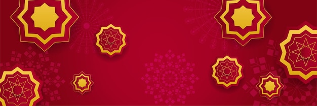 赤いアラベスクパターンの豪華なラマダンの背景アラビア語イスラム東スタイル印刷ポスターカバーパンフレットチラシバナーの装飾的なデザイン
