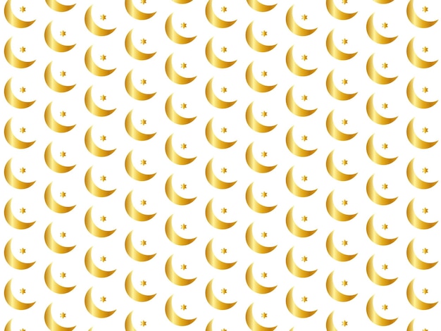 Vettore luxury ramadan golden moon pattern modello di design di sfondo