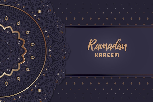 Luxury ramadan kareem decorative background