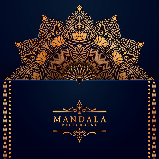 Luxury ramadan kareem mandala background greeting card