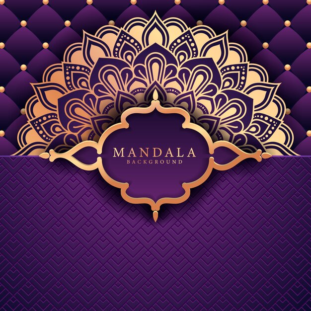 Luxury ramadan kareem mandala background greeting card