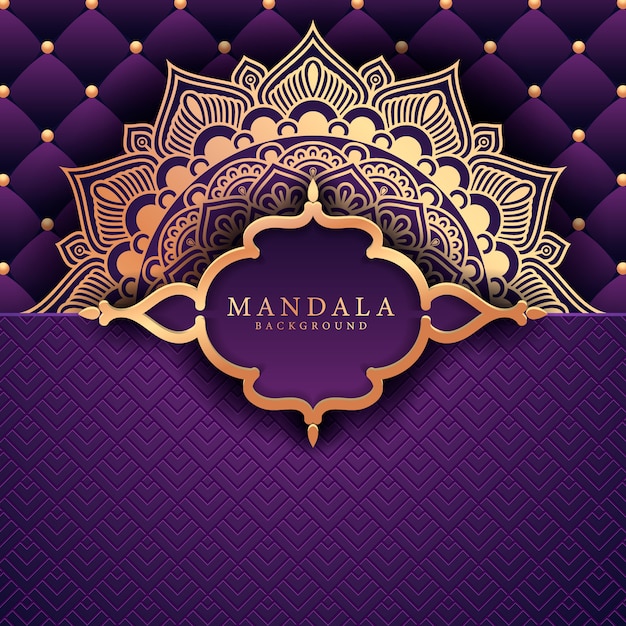 Luxury ramadan kareem mandala background greeting card