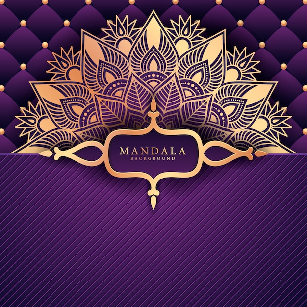 Luxury ramadan kareem mandala background greeting card