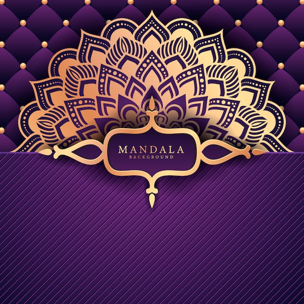 Luxury ramadan kareem mandala background greeting card