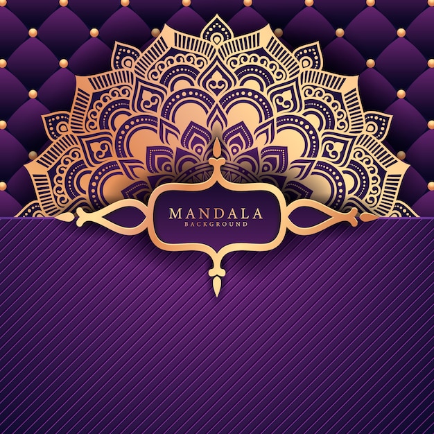Luxury ramadan kareem mandala background greeting card