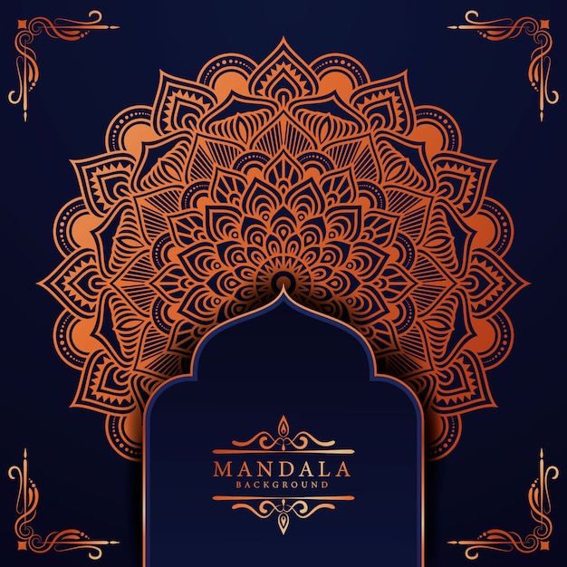 Luxury ramadan kareem mandala background  