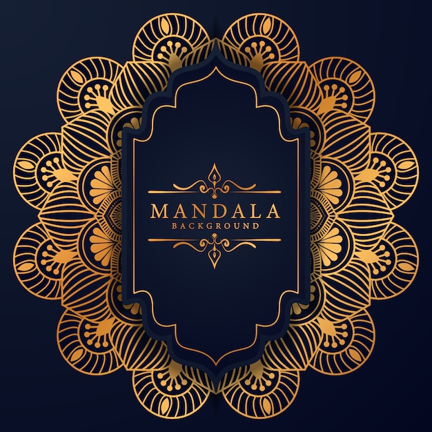 Sfondo di mandala di lusso ramadan kareem