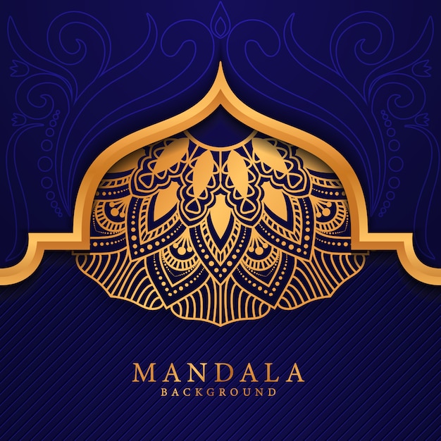 Sfondo di mandala di lusso ramadan kareem