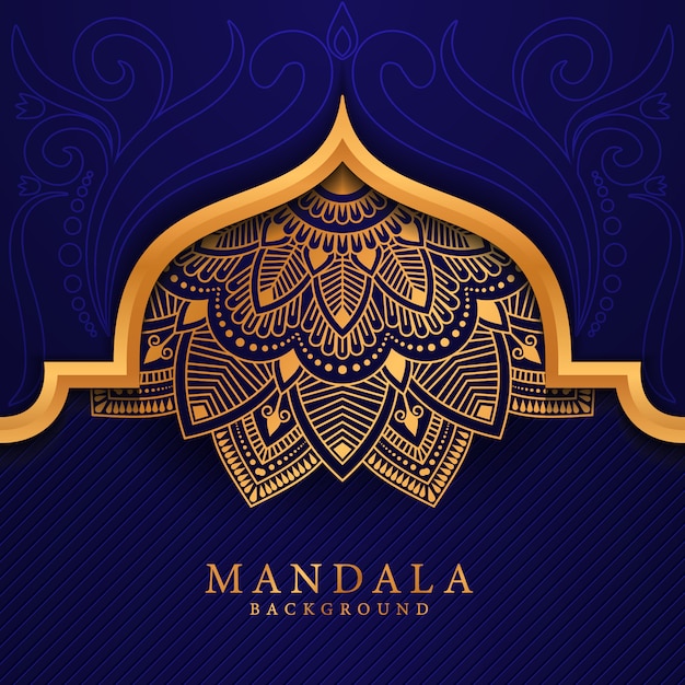 Sfondo di mandala di lusso ramadan kareem