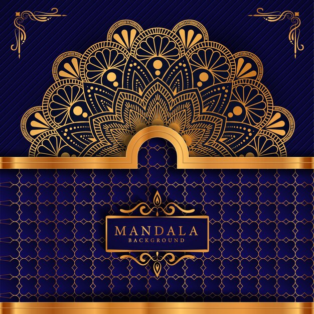 Luxury ramadan kareem mandala greeting card