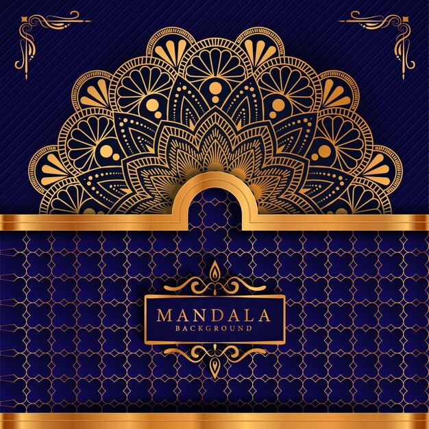 Cartolina d'auguri di lusso mandala ramadan kareem