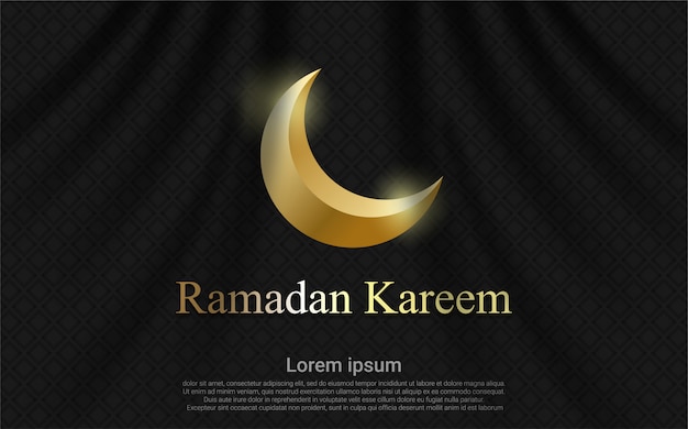 Vector luxury ramadan kareen with curtain background.