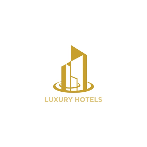 Luxury Real Estate Building Gold Vector Logo Template Elegant Real Estate Building Apartment