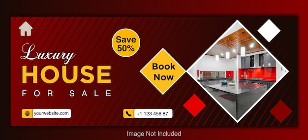 luxury real estate house facebook cover design