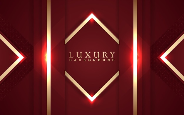 Luxury red background ith golden decoration