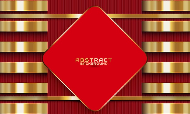 Luxury red background with gold element