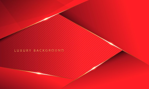 Luxury red background with gold stripes