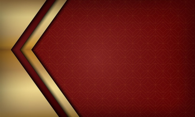 Vector luxury red background with golden element