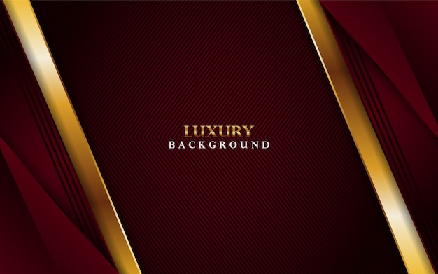 Luxury red background with golden lines combinations