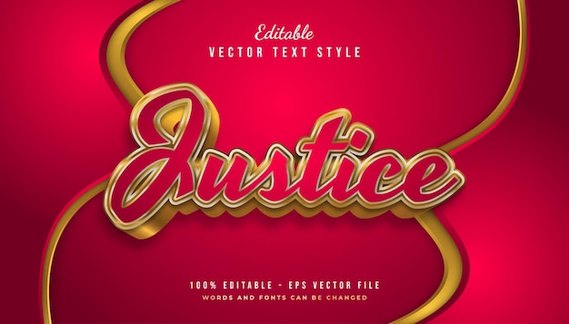 Luxury Red and Gold Text Style Effect