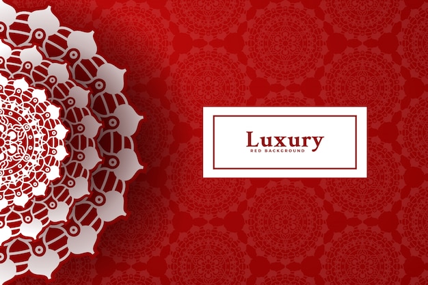 Luxury red mandala background