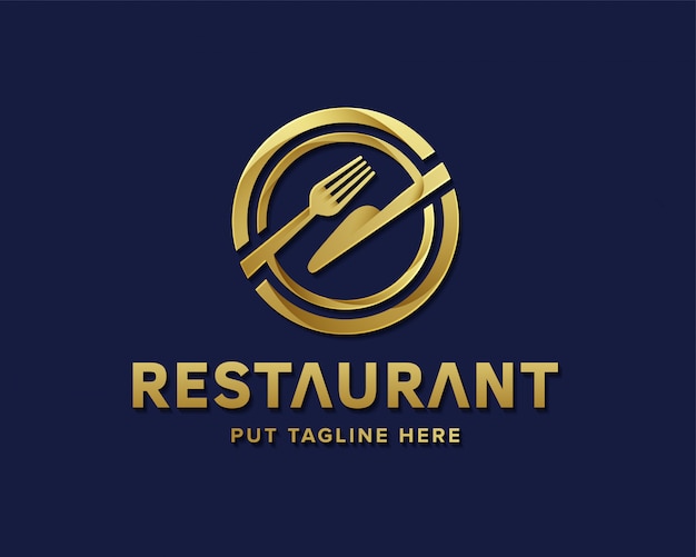 ビジネス​の​ため​の​高級​レストラン​の​ロゴ