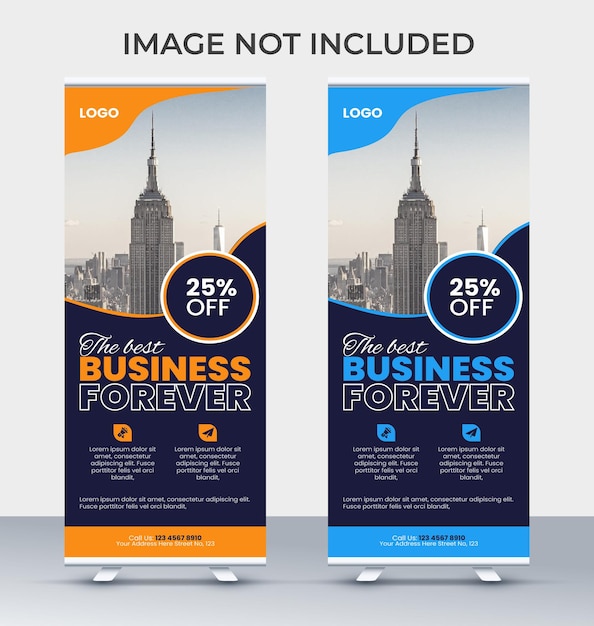 Vector luxury rollup template design