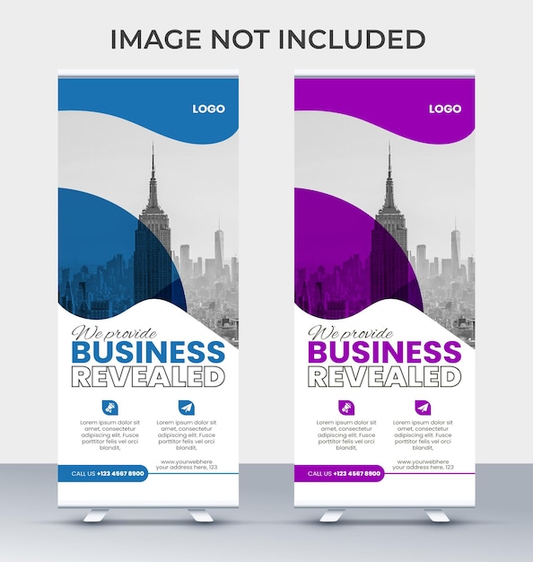 Vector luxury rollup template design