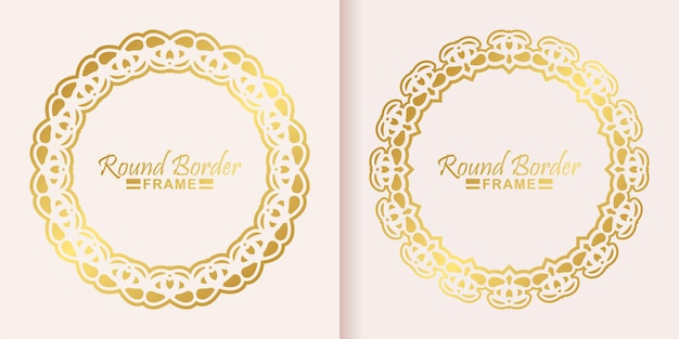 Luxury round border frame design