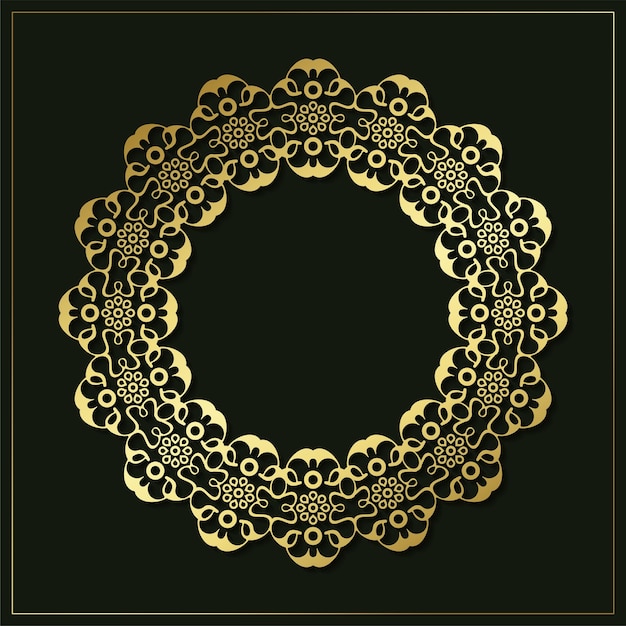 Vector luxury round border frame design