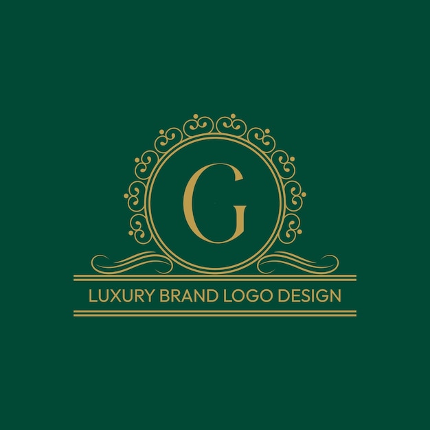 Modello di design del logo del marchio di lusso e reale