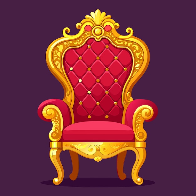 Vector luxury royal chair vector