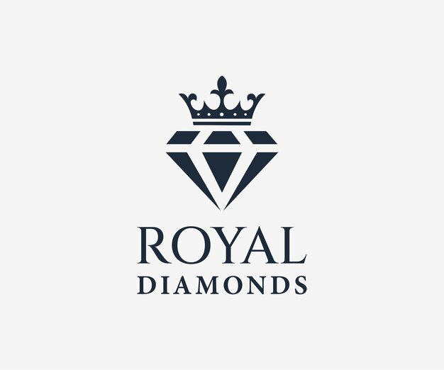 Роскошный дизайн логотипа ювелирных изделий с логотипом Royal Diamond