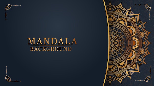 Luxury royal golden mandala background with borders for invitation and wedding card and luxury arabe