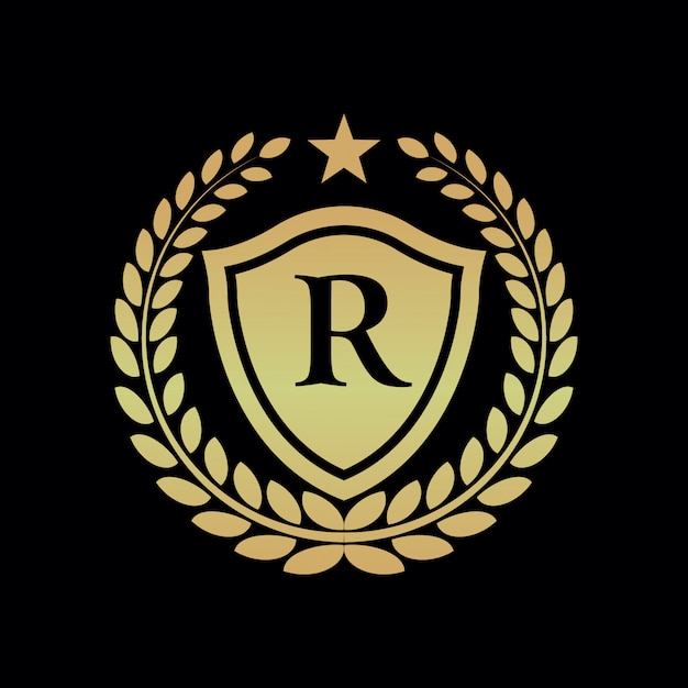 Vettore logo reale di lusso
