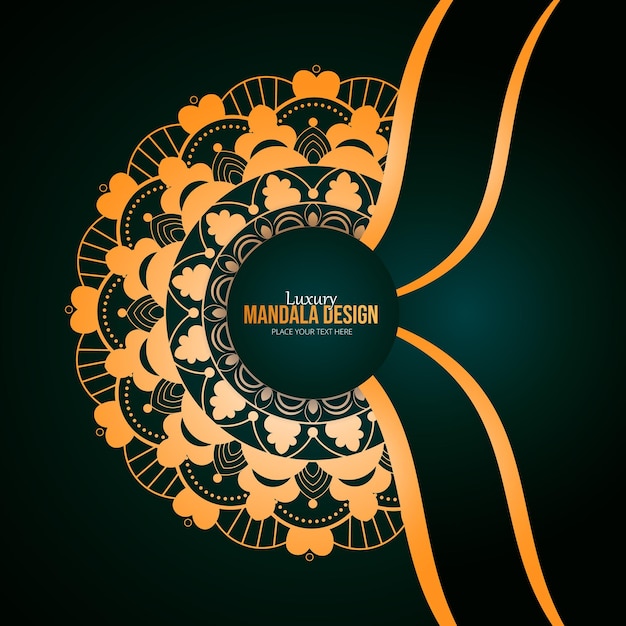 Luxury and royal ornamental mandala background in gold color