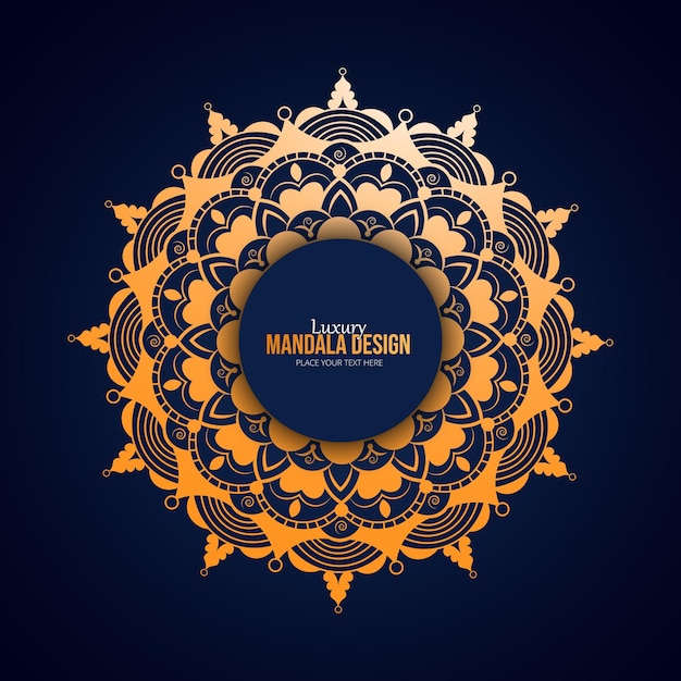 Luxury and royal ornamental mandala background in gold color
