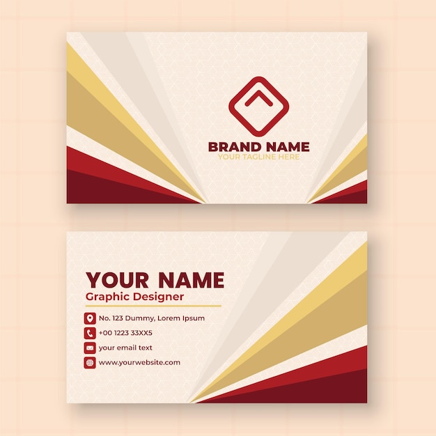 Luxury Royal Visiting Card And Business Card Golden Abstract Template