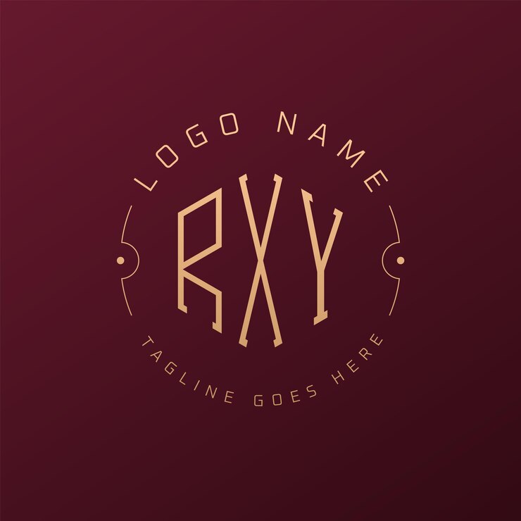 Vector luxury rxy logo design elegant letter rxy monogram logo minimalistisch polygon rxy logo ontwerp sjabloon