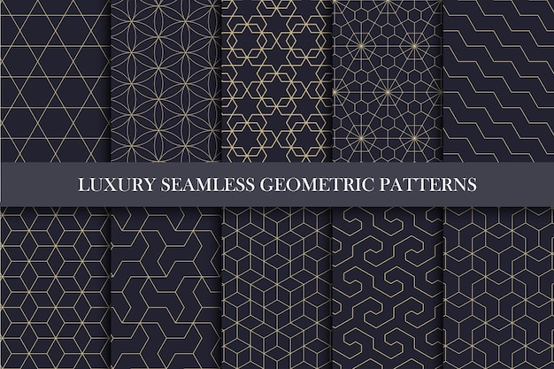 Luxury seamless ornamental patterns geometric rich design