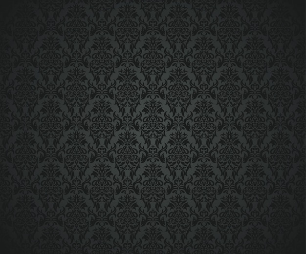 Luxury seamless pattern on black