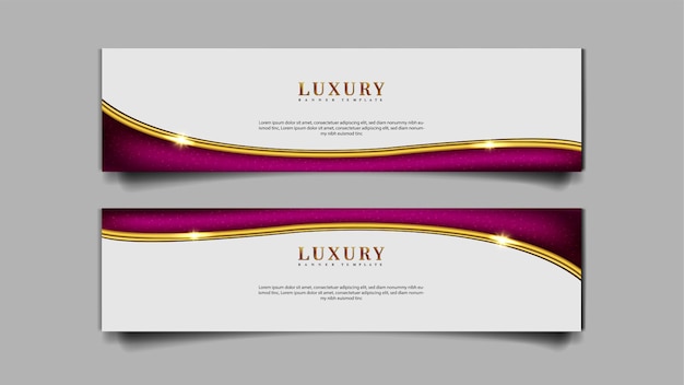 Luxury set banner template
