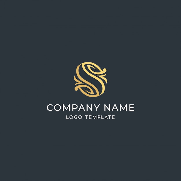 Luxury Sign Letter S. With Leaf Mark. Premium Logo 