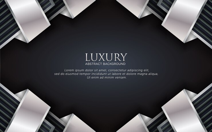 Luxury Silver Background With Geometric Shape