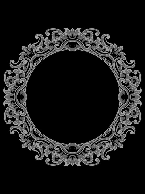 luxury silver round frame