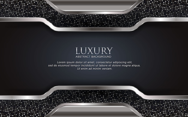Luxury silver template background with glitter